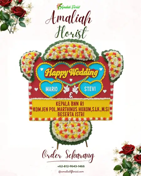 Papan Bunga Pernikahan Tunjungharjo